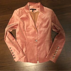 WHBM- Blazer - Blush - Velvet -size 2 - EUC